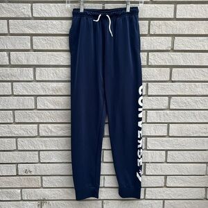 Boys Converse Navy Blue Logo Sweatpants Size L
